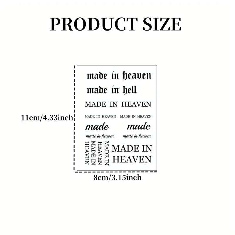 Set of Made in Heaven Tattoo Stickers