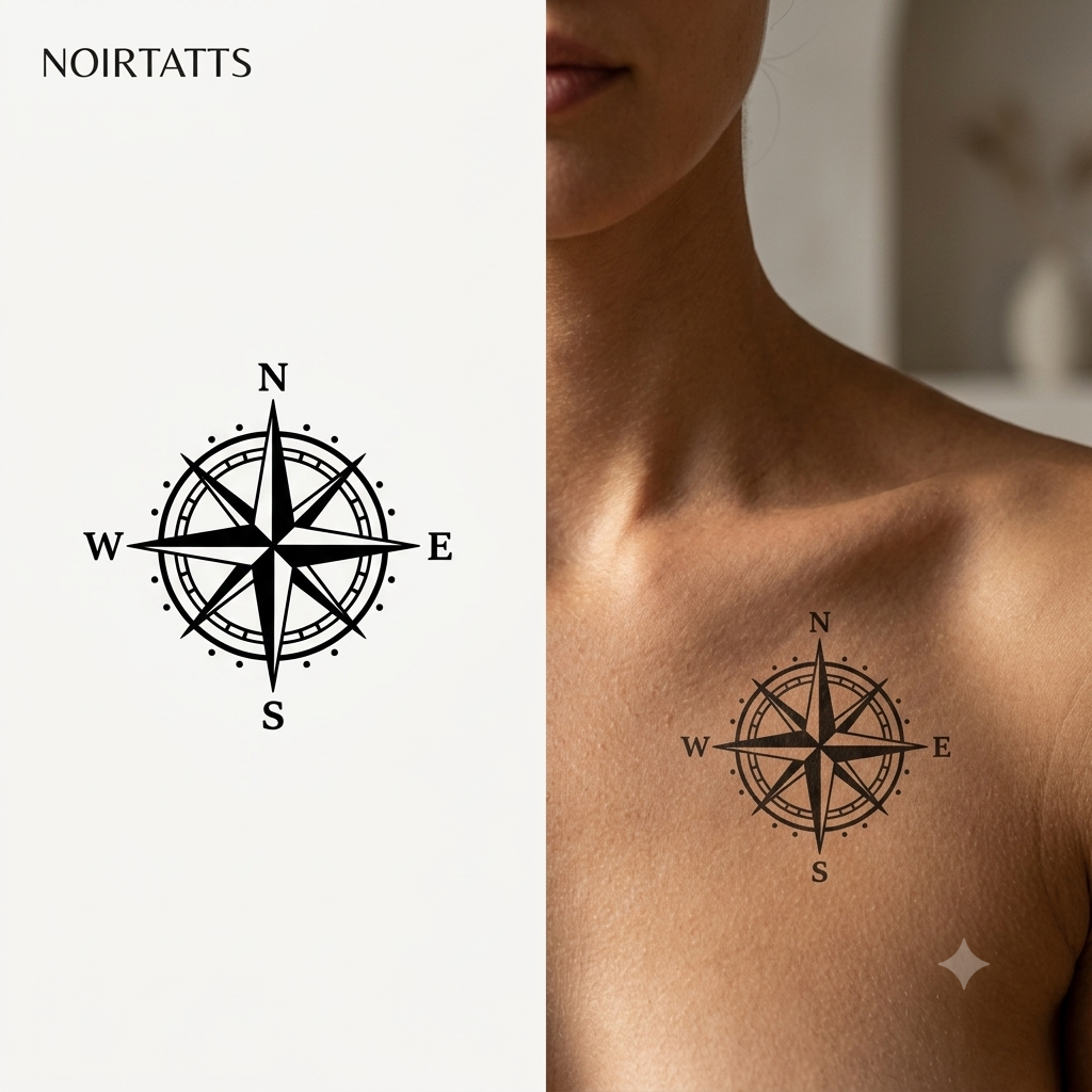 The Compass set of 5 tattoos | Semi-Permanent Tattoo