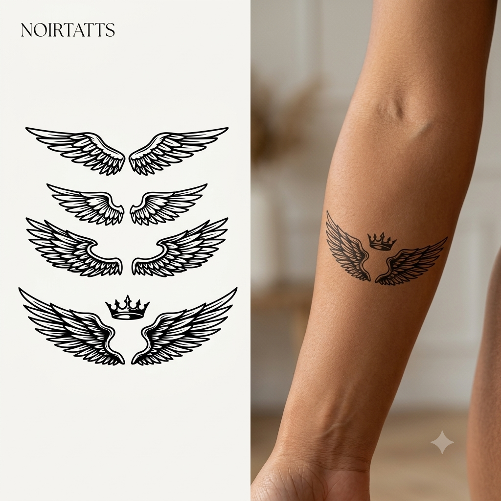 Set of 4 wings Royal Ascension | Semi-Permanent Tattoo