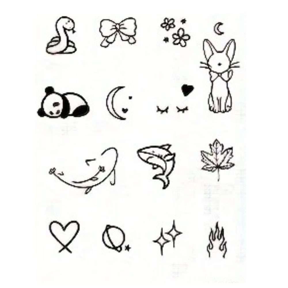 Set of Semi Permanent Tattoos