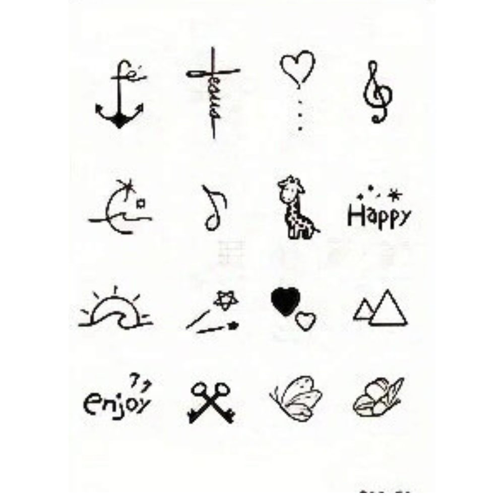 Set of Semi Permanent Tattoos for Men and Women