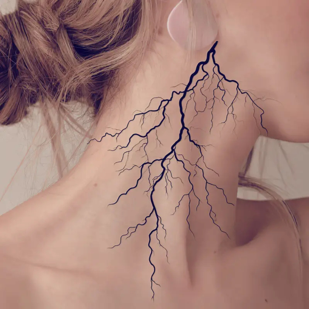 Semi Permanent Tattoo Lightning