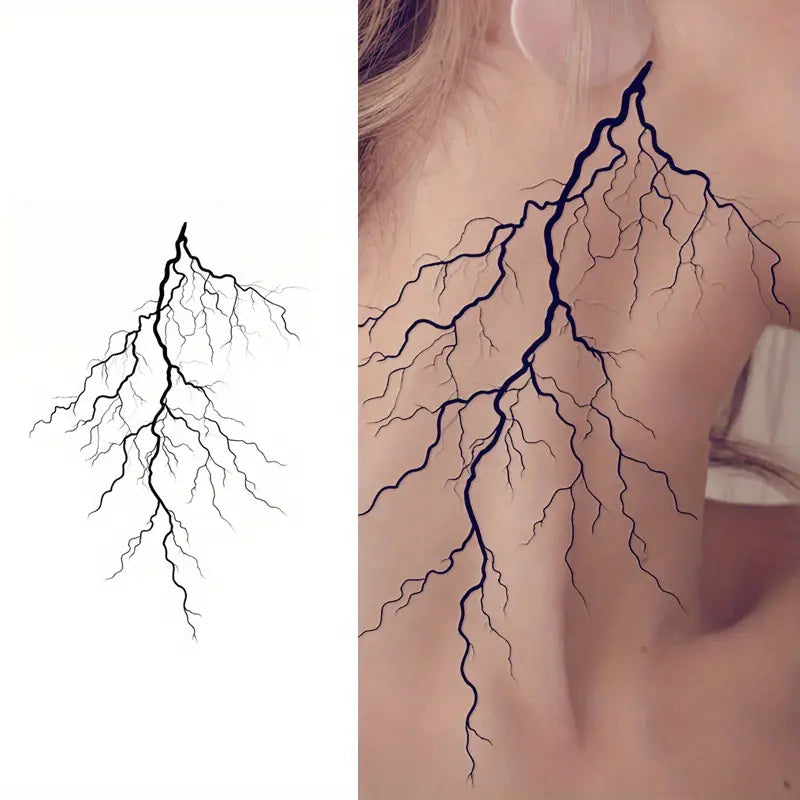 Semi Permanent Tattoo Lightning