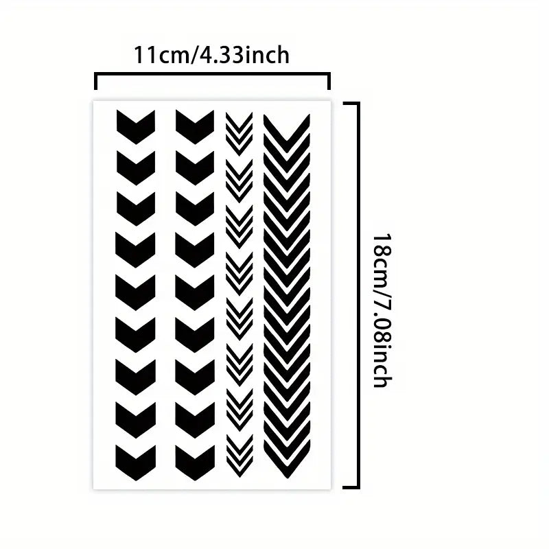 Unique Arrow Patterns Waterproof Temporary Tattoos