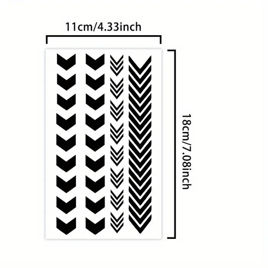 Unique Arrow Patterns Waterproof Temporary Tattoos