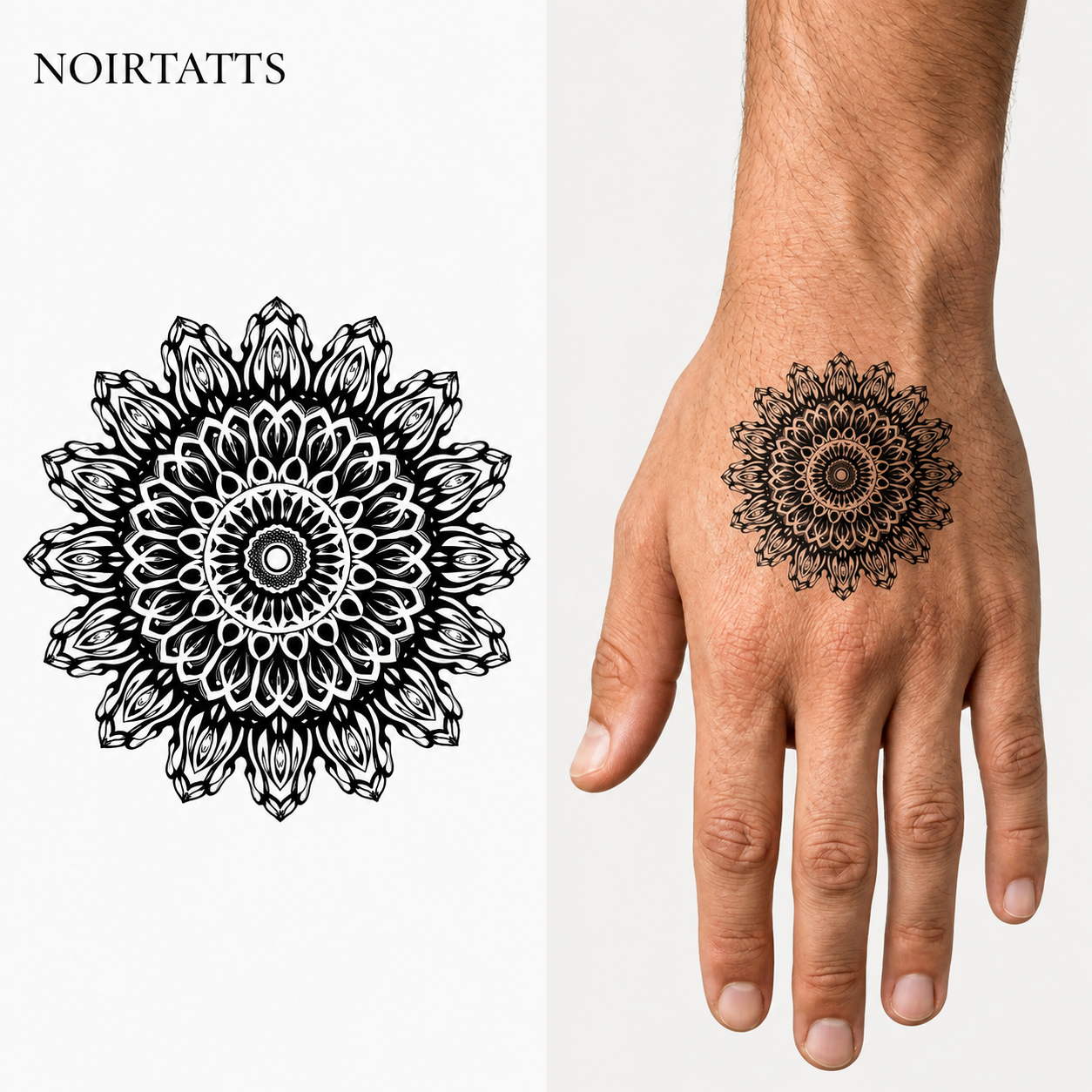 Floral Semi Permanent Tattoo