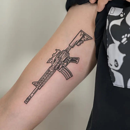 AK-47 Temporary Tattoo Sticker Waterproof,  Unisex