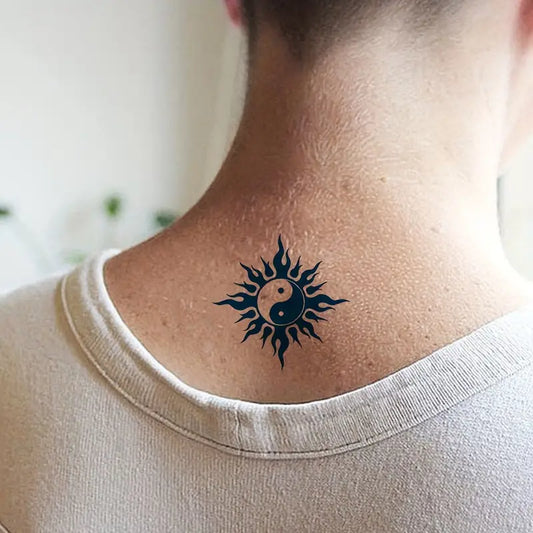 Tattoo Stickers bold design of sun