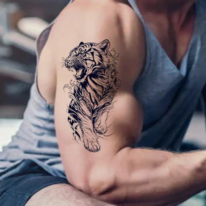 Semi Permanent Tattoo Tiger