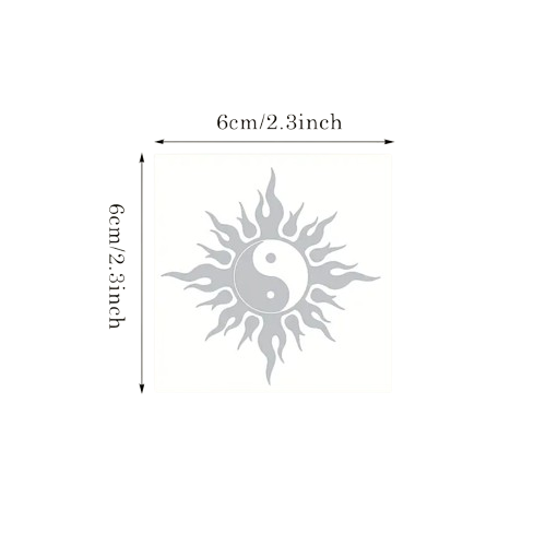 Sun Bold Design Temporary Tattoos