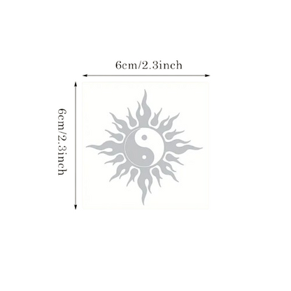 Sun Bold Design Temporary Tattoos