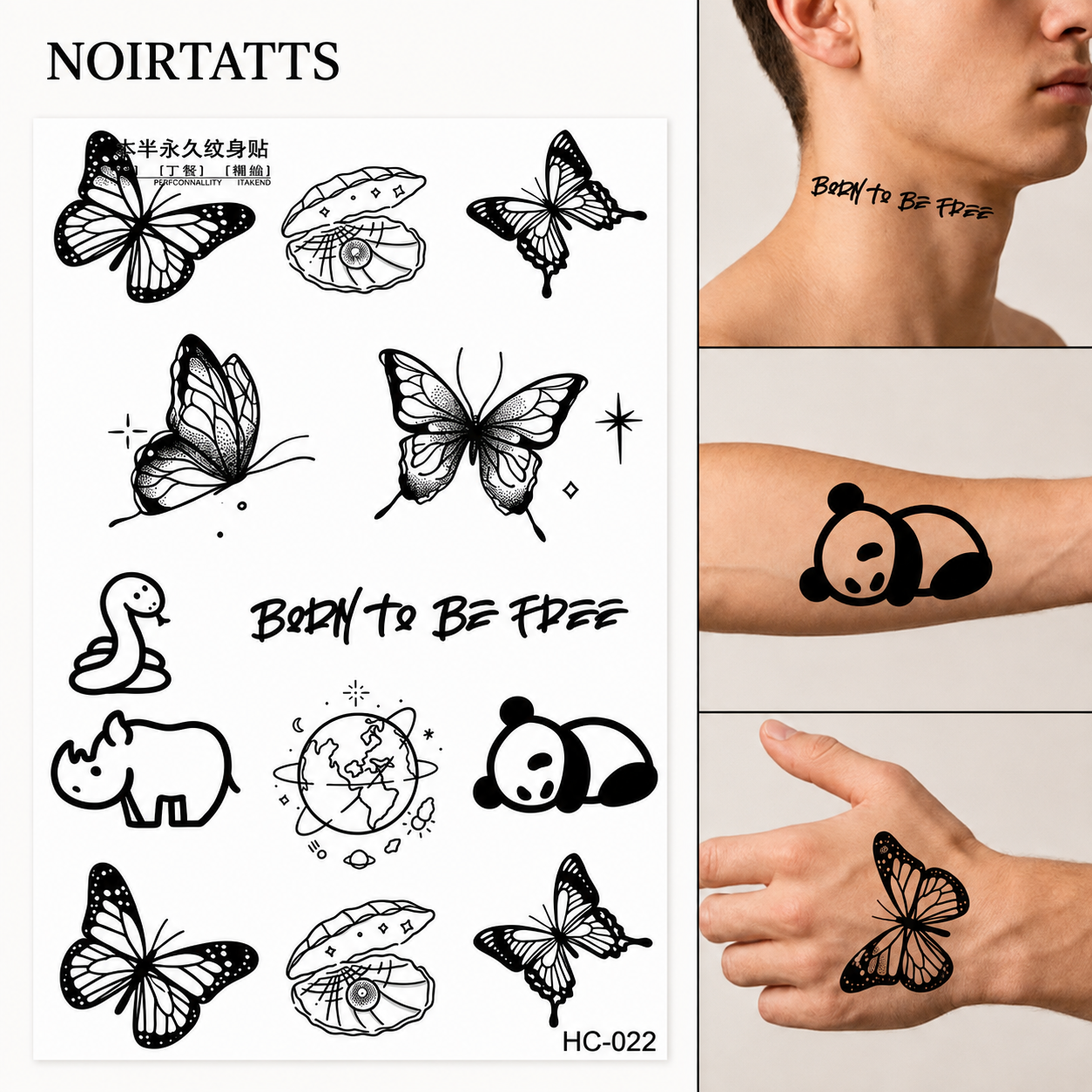 Full Sheet Semi Permanent Tattoo