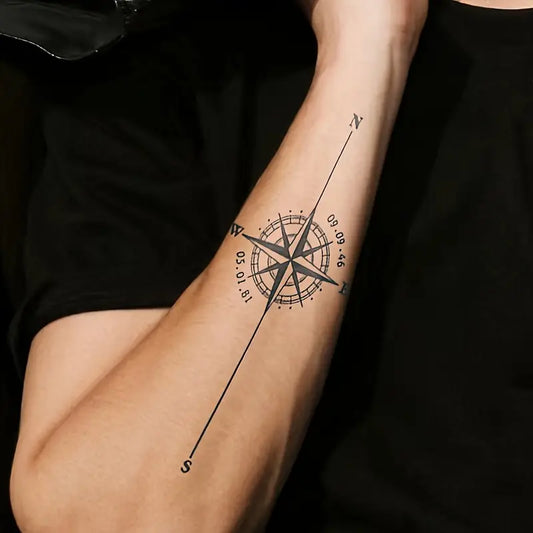 Compass Series Temporary Tattoo