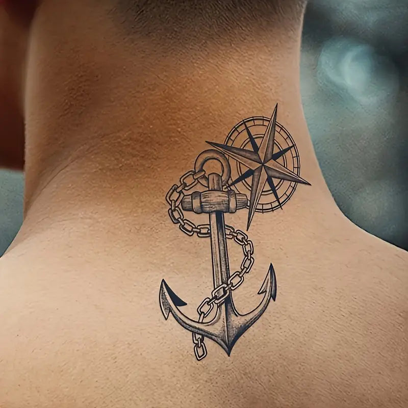 Temporary Tattoos - Anchor & Geometric Designs