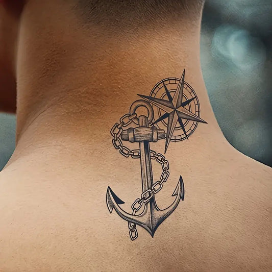 Temporary Tattoos - Anchor & Geometric Designs