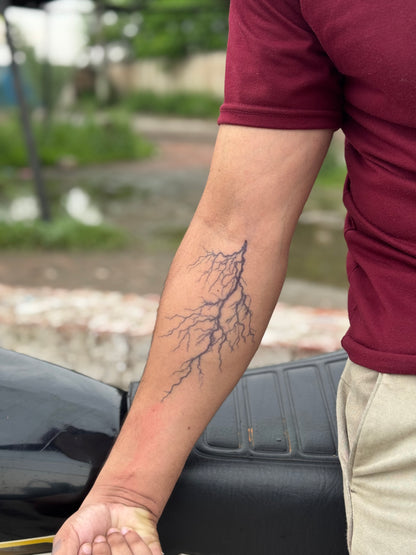Semi Permanent Tattoo Lightning