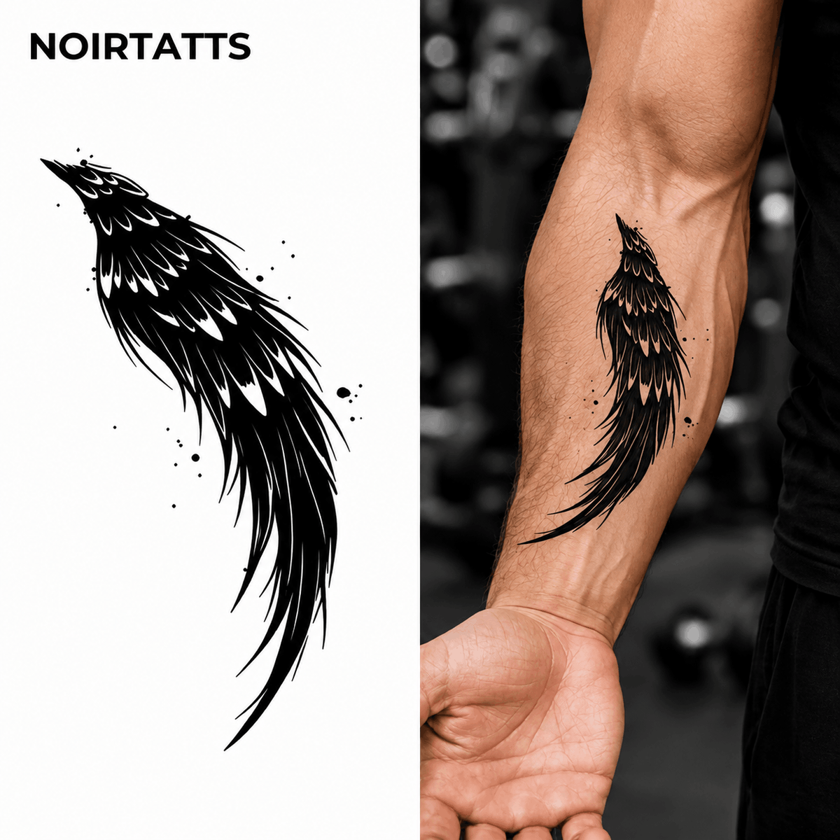 Raven Feather Ink | Semi-Permanent Tattoo