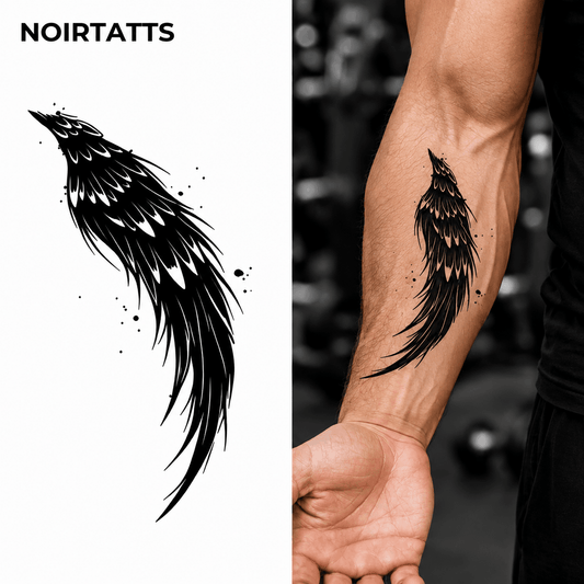 Raven Feather Ink | Semi-Permanent Tattoo