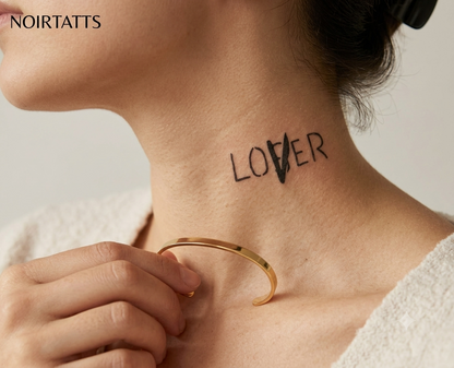 Lover Typography | Semi-Permanent Tattoo