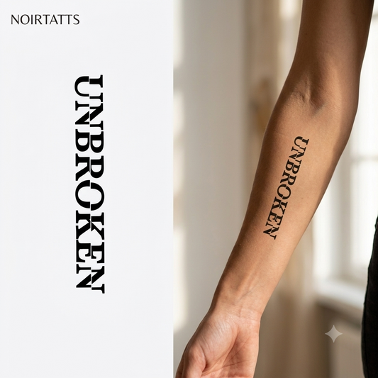 Unbroken Vertical Serif | Semi-Permanent Tattoo