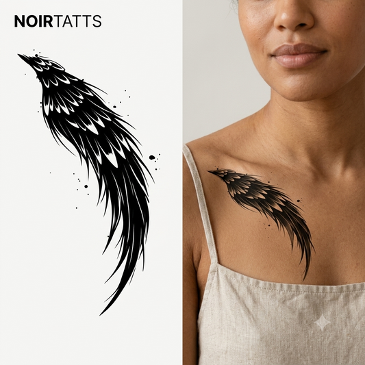 Raven Feather Ink | Semi-Permanent Tattoo