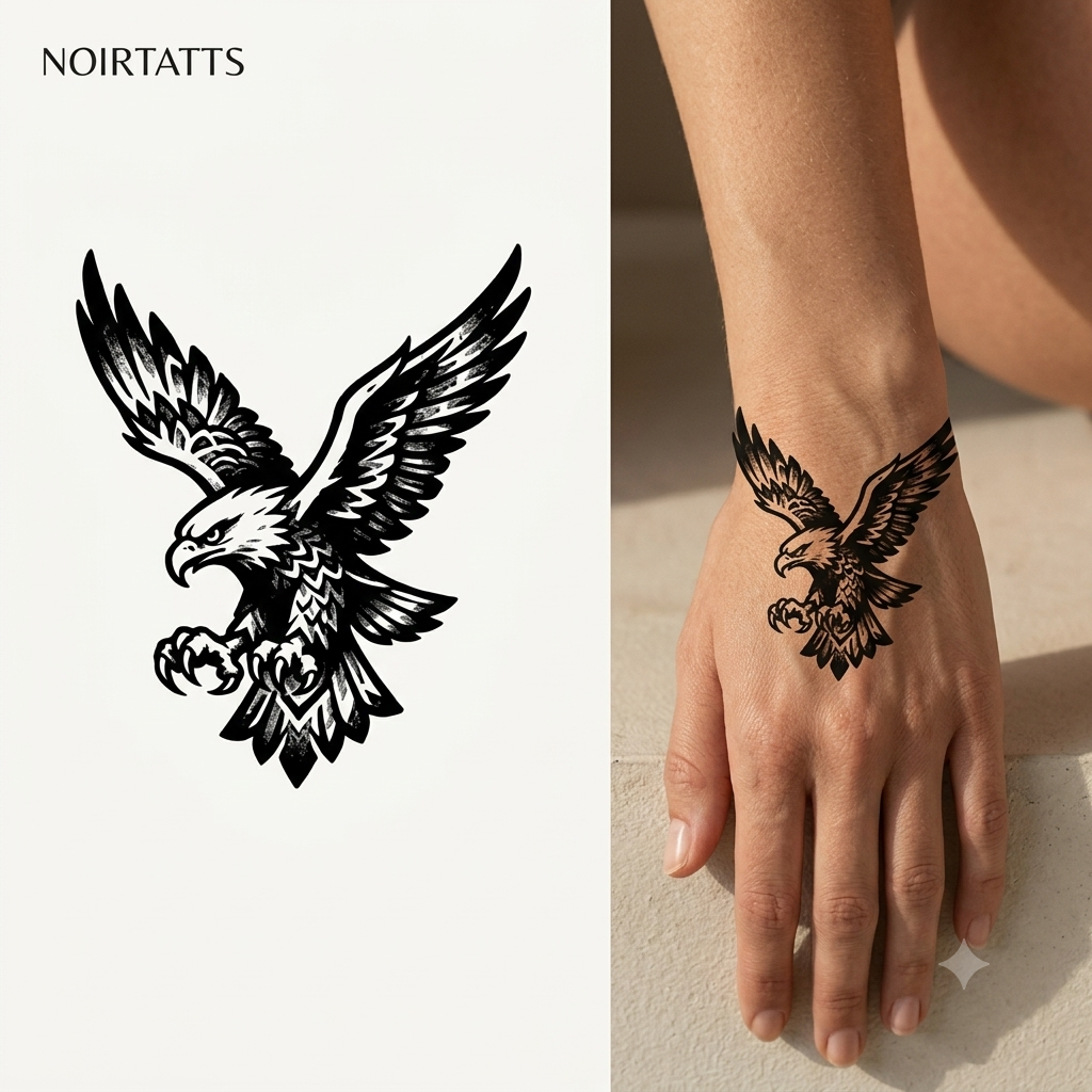Bold Spirit Eagle | Semi-Permanent Tattoo