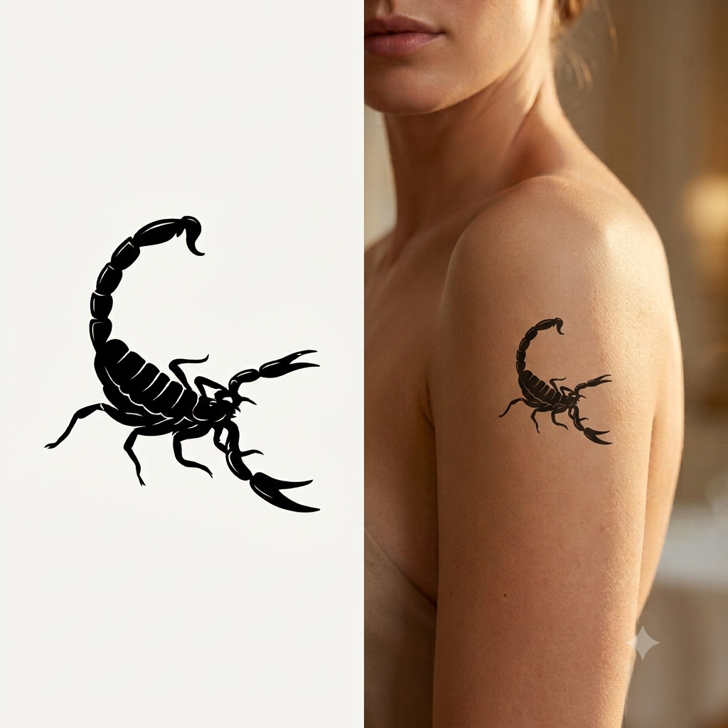 Bold Scorpion | Semi-Permanent Tattoo