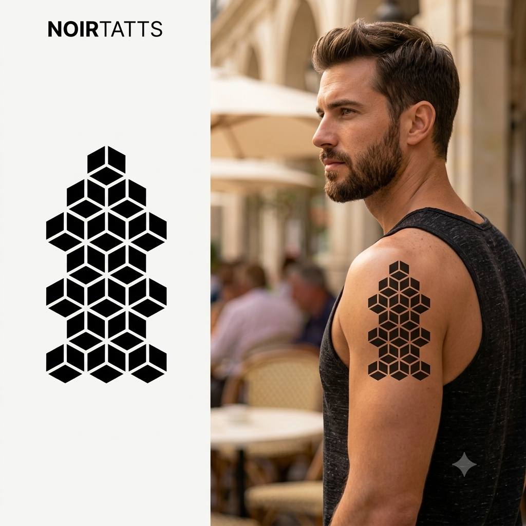 Isometric Cubes | Semi-Permanent Tattoo