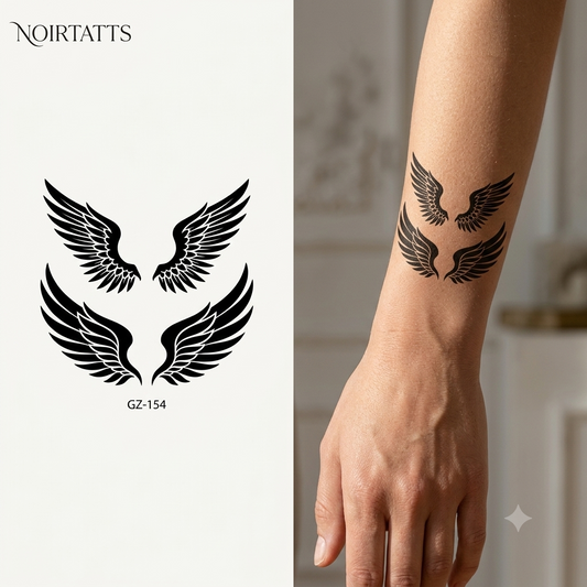 Twin Angel Wings | Semi-Permanent Tattoo