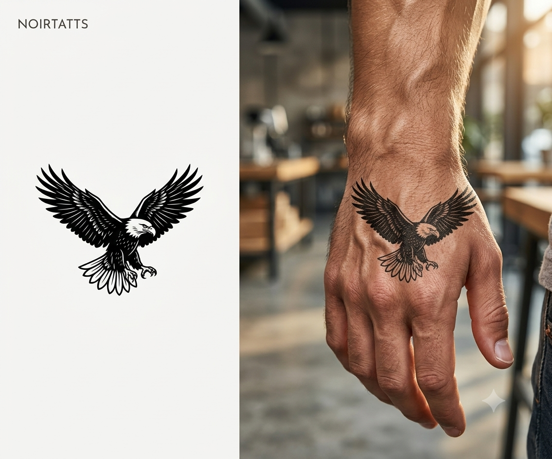The Sovereign Eagle | Semi-Permanent Tattoo