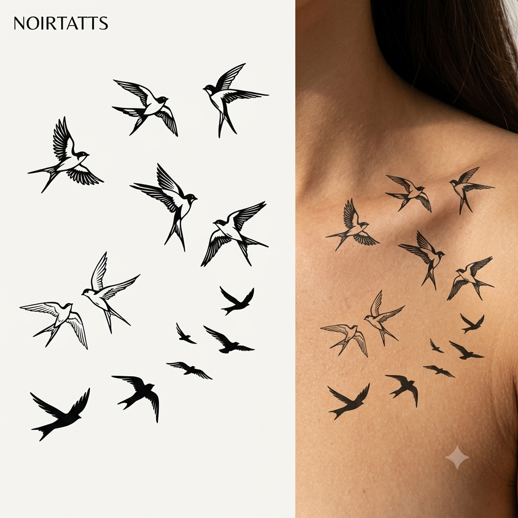The Flight of Freedom | Semi-Permanent Tattoo