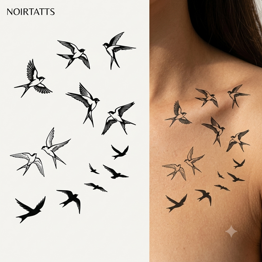 The Flight of Freedom | Semi-Permanent Tattoo