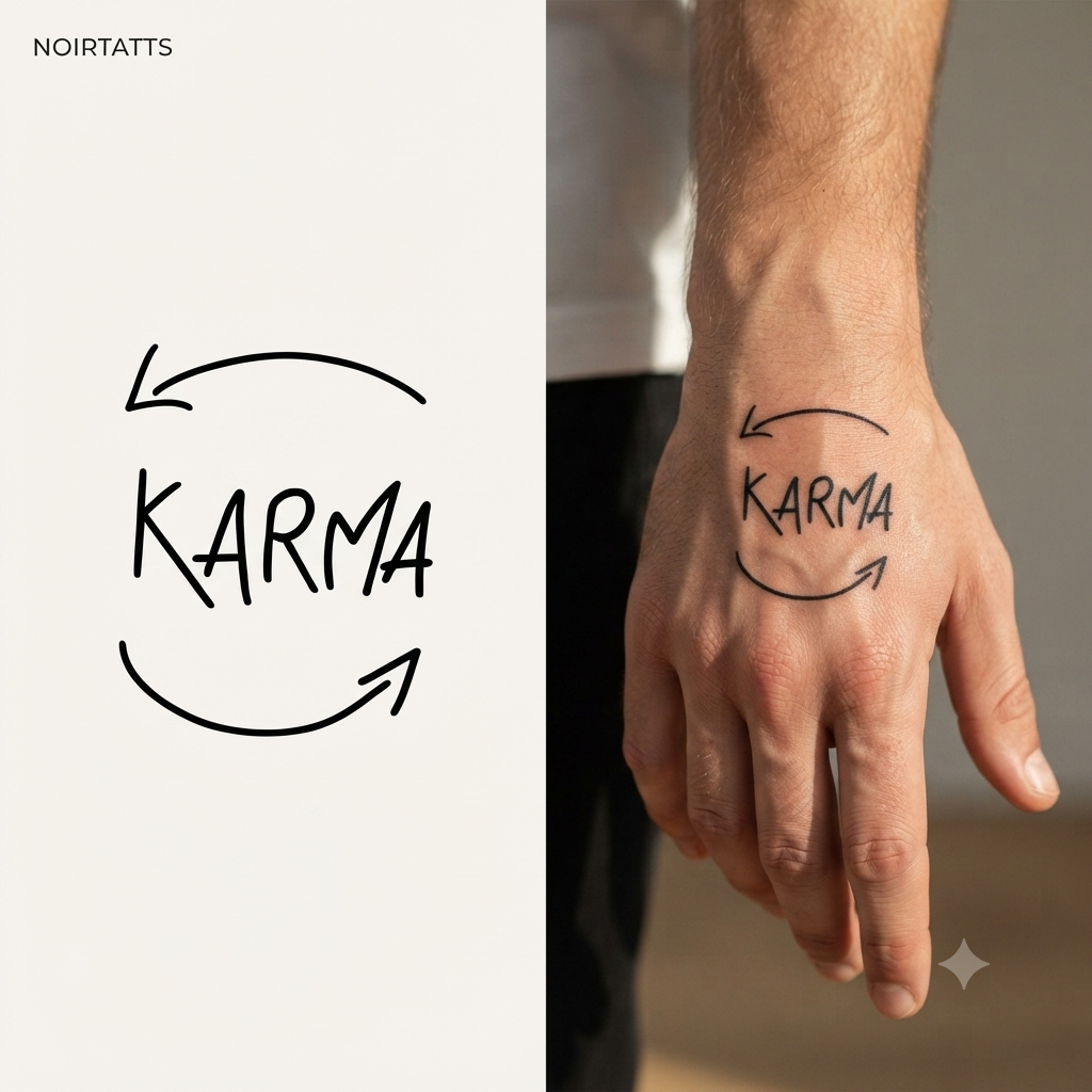 Karma Cycle Script | Semi-Permanent Tattoo