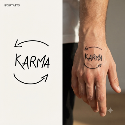 Karma Cycle Script | Semi-Permanent Tattoo