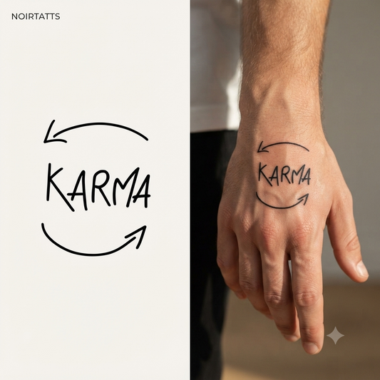 Karma Cycle Script | Semi-Permanent Tattoo