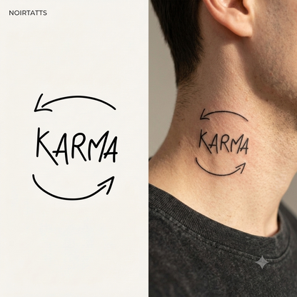 Karma Cycle Script | Semi-Permanent Tattoo