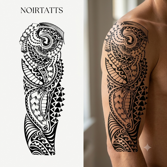Polynesian Heritage Sleeve | Semi-Permanent Tattoo
