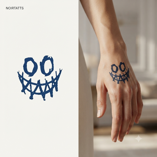 Stitched Grin | Semi-Permanent Tattoo
