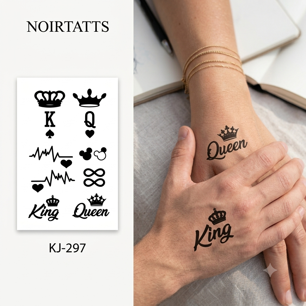 Royal Couple | Semi-Permanent Tattoo