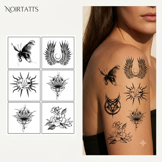 Mystic Symbols & Florals Mini-Sheet | Semi-Permanent Tattoo