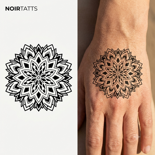 Sacred Symmetry Mandala | Semi-Permanent Tattoo