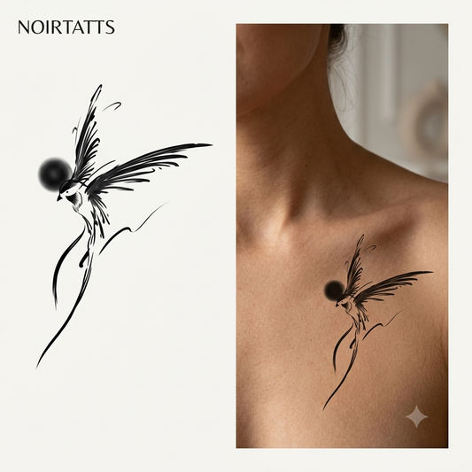 Graceful Flight | Semi-Permanent Tattoo