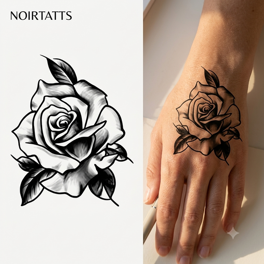 Classic Bloom Rose | Semi-Permanent Tattoo
