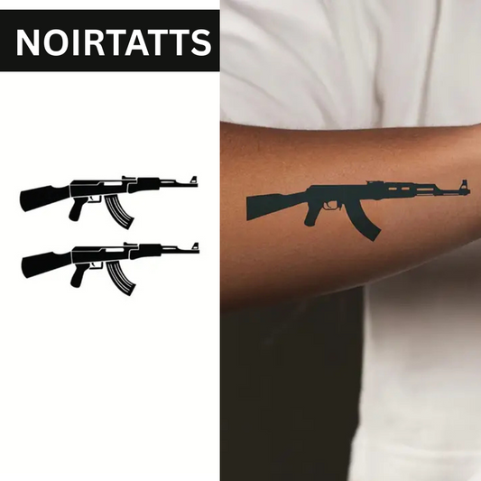 Set of 2 AK47 Semi-Permanent Tattoo