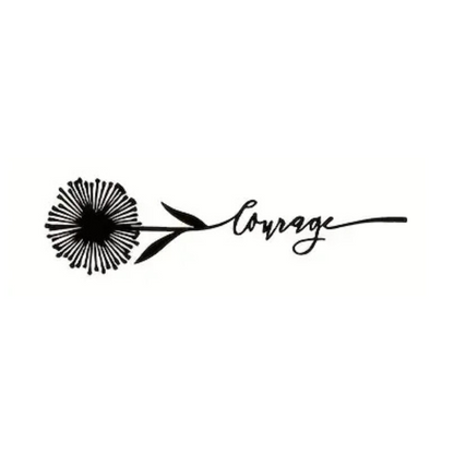 Black Floral Style Temporary Tattoo