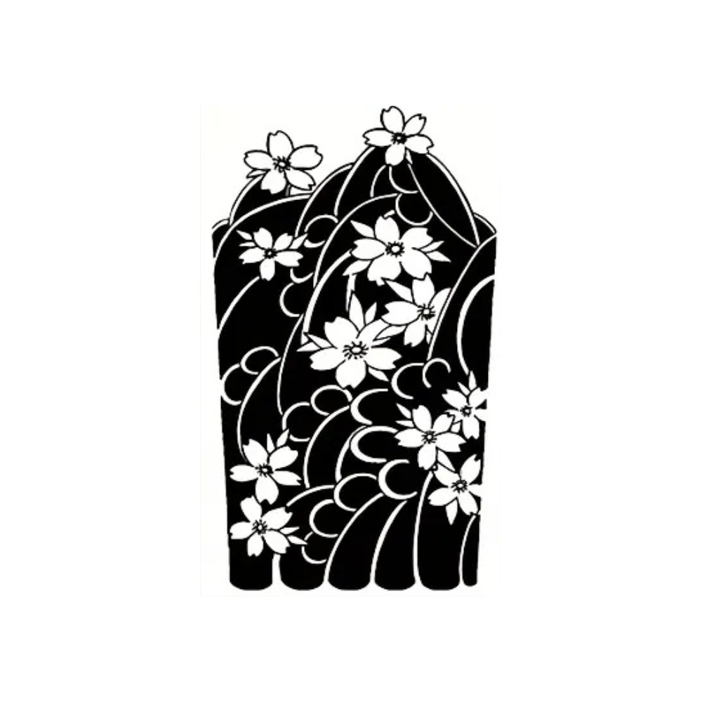 Body Art with Traditional Japanese Floral Tatto