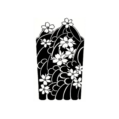 Body Art with Traditional Japanese Floral Tatto