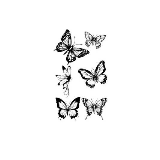 Semi-Permanent Butterfly Design Tattoos