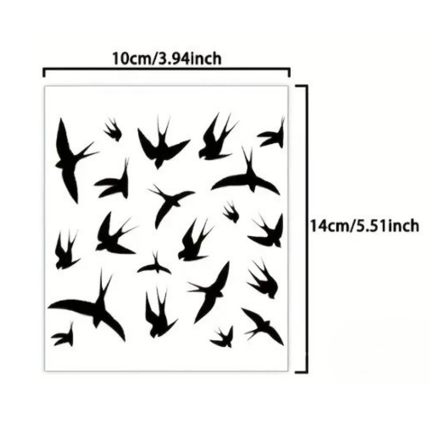 Flying Temporary Tattoo Stickers