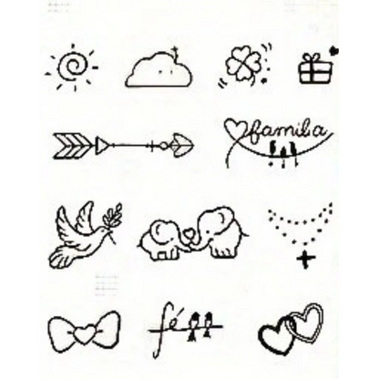 Set of Semi Permanent Tattoos